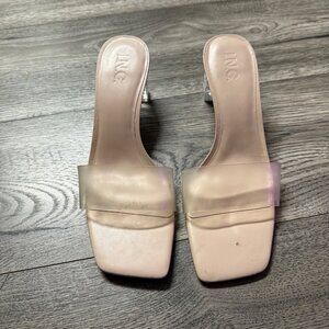 international concepts elestep women's clear vinyl heels size 9.5